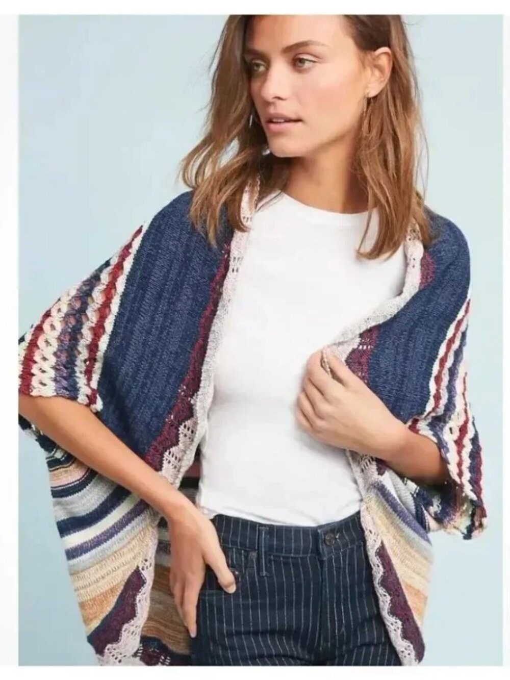 NWOT Anthropologie Moth Kearny Crocheted Cardigan Sweater